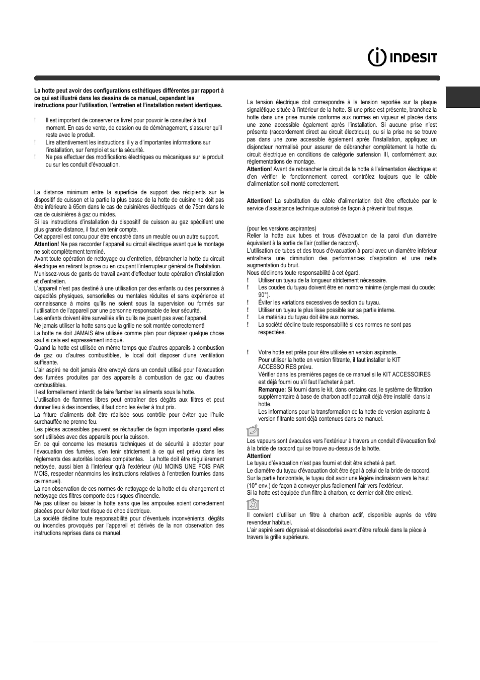Français | Indesit IG60-1GY User Manual | Page 13 / 28