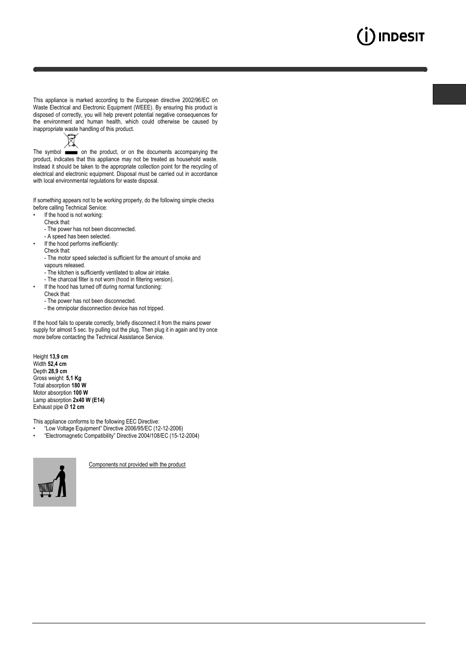 Indesit IG60-1GY User Manual | Page 9 / 28