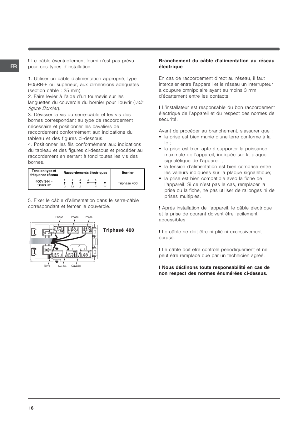 Indesit VRA640X – for models to 29 Nov 2009 User Manual | Page 16 / 60