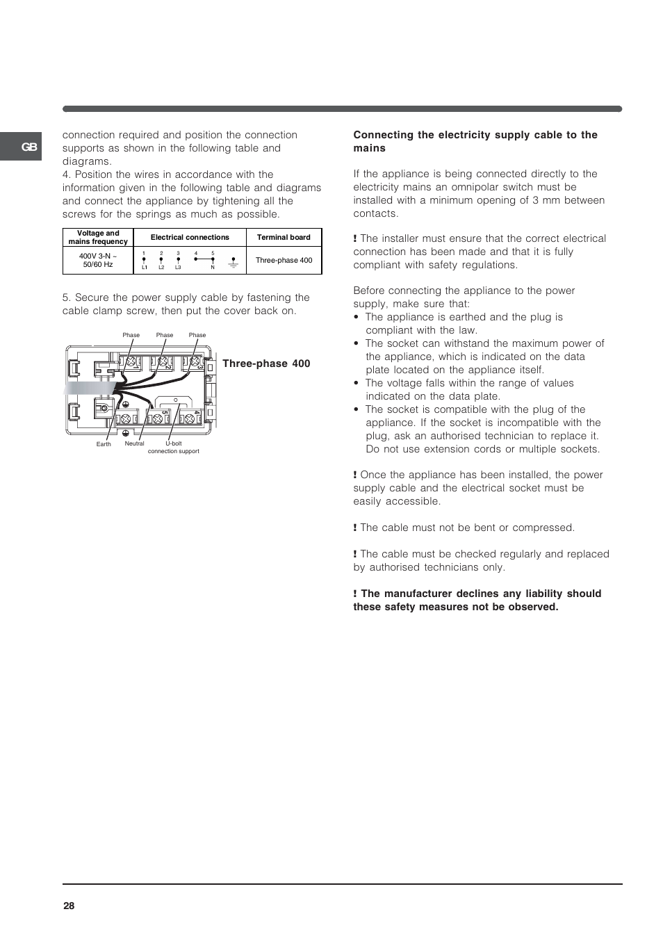 Indesit VRA640X – for models to 29 Nov 2009 User Manual | Page 28 / 60