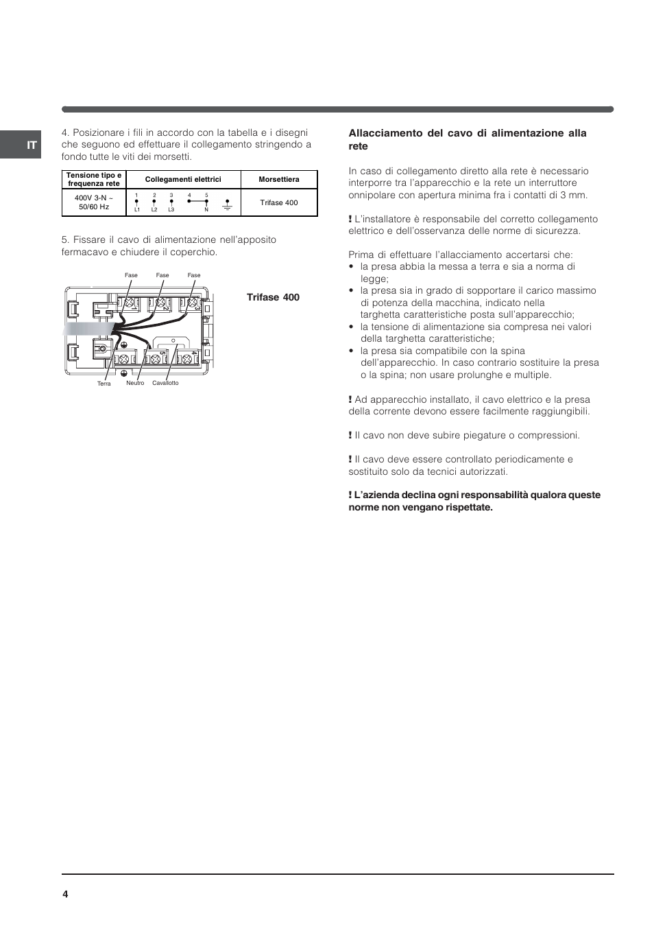 Indesit VRA640X – for models to 29 Nov 2009 User Manual | Page 4 / 60