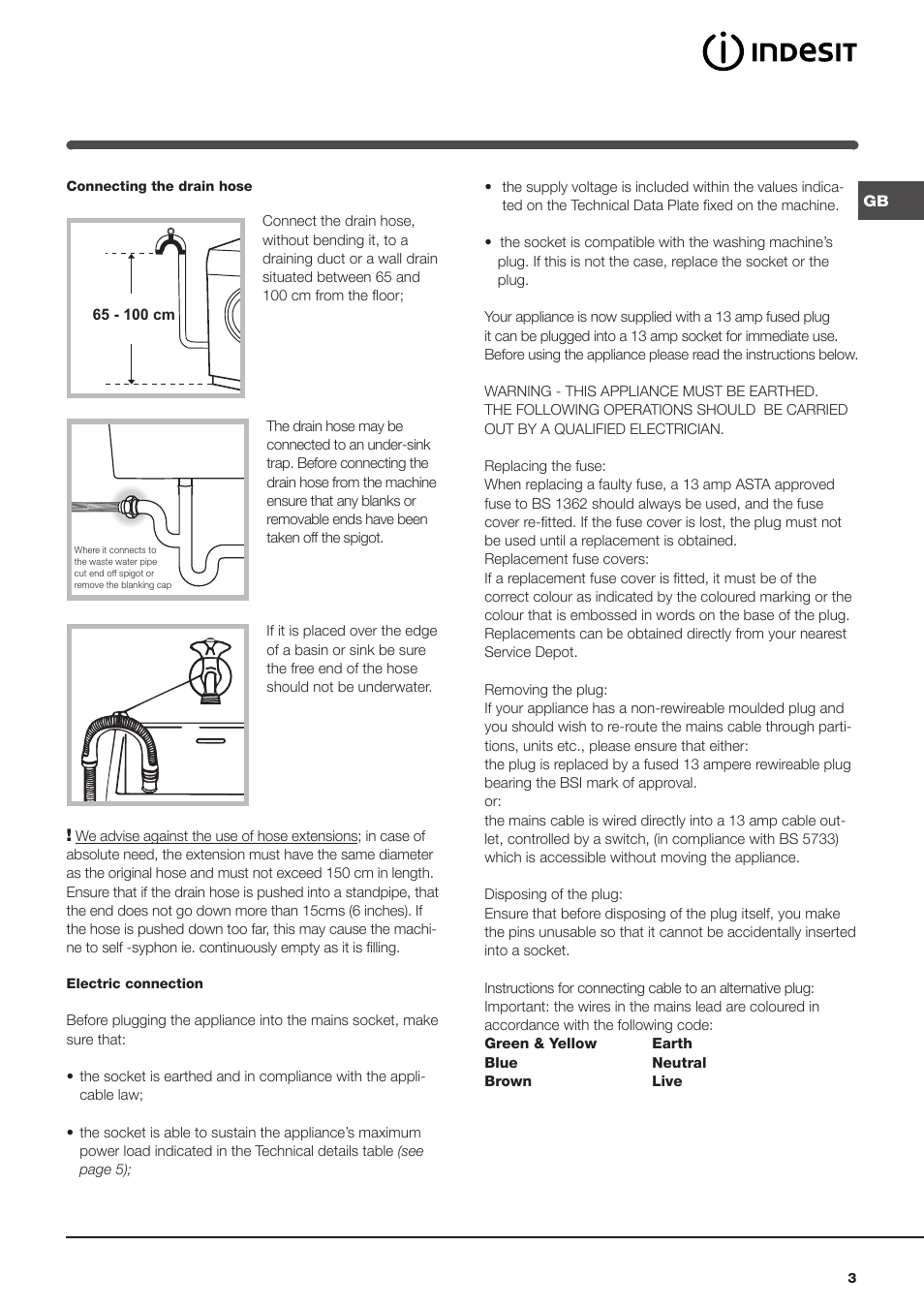 Indesit IWME147UKE – models produced up to Jan 2012 User Manual | Page 3 / 20