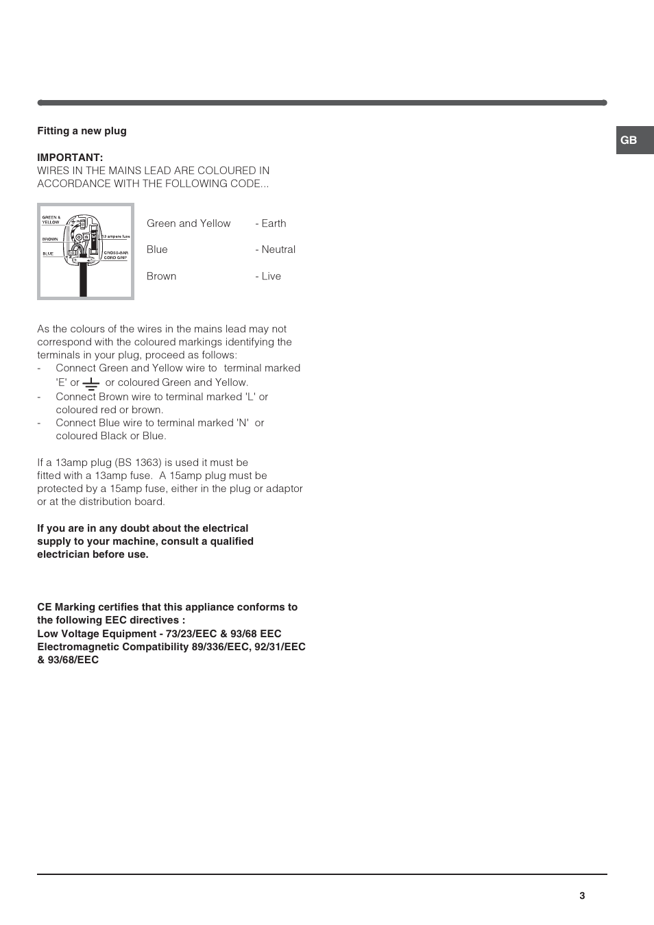 Indesit INTS1610UK User Manual | Page 3 / 12