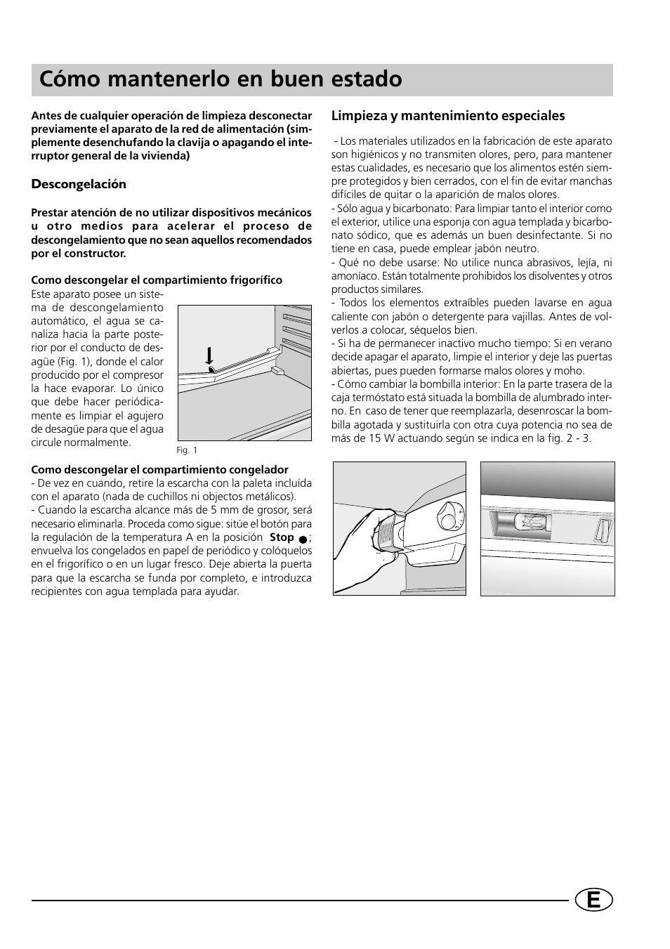 Cómo mantenerlo en buen estado | Indesit CG1230NR User Manual | Page 19 / 32