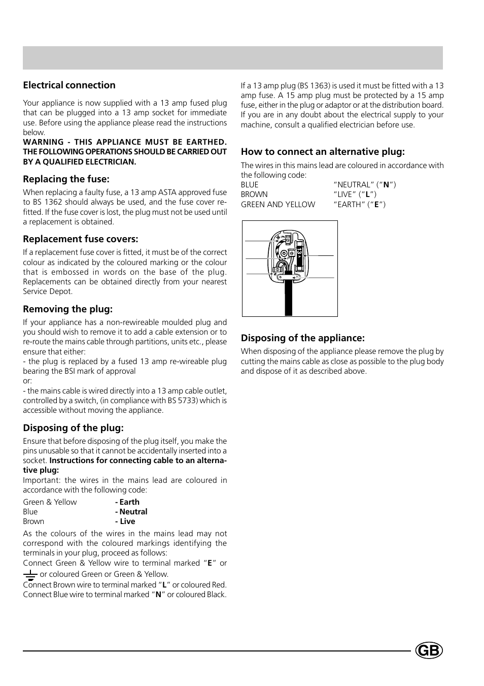 Indesit CG1230NR User Manual | Page 9 / 32
