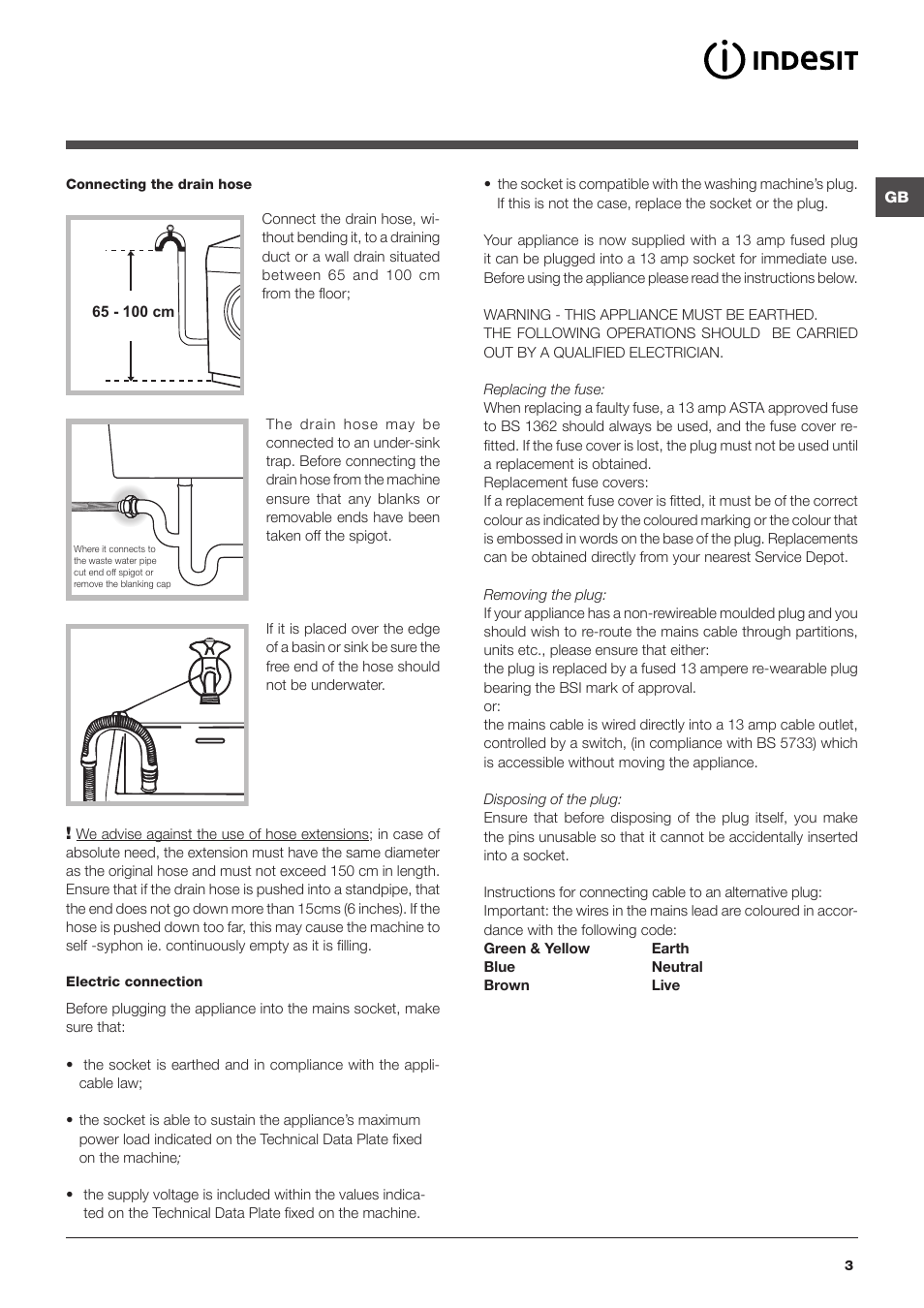 Indesit IWD51231 User Manual | Page 3 / 16