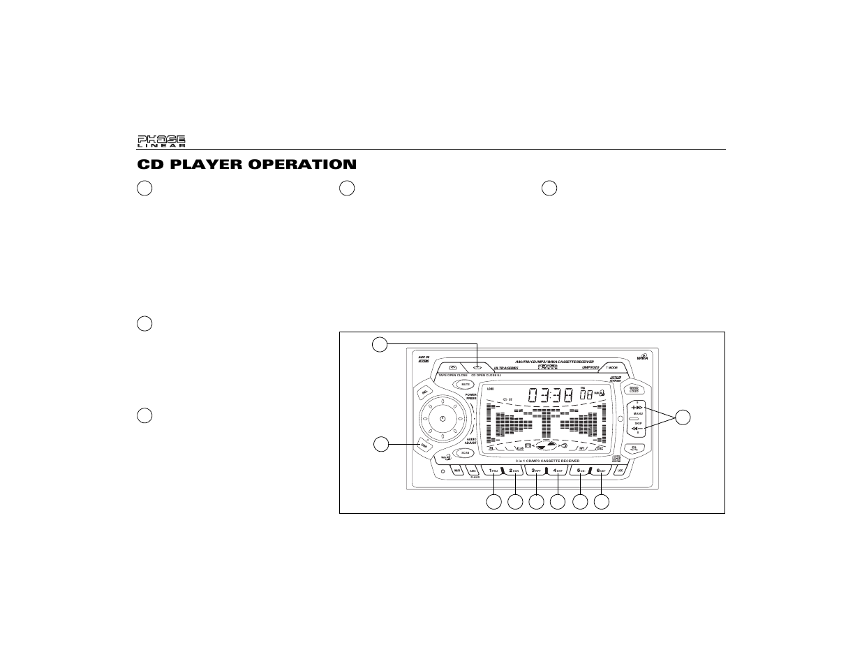 Cd player operation | Audiovox Jensen Phase Linear UMP9020 User Manual | Page 10 / 59