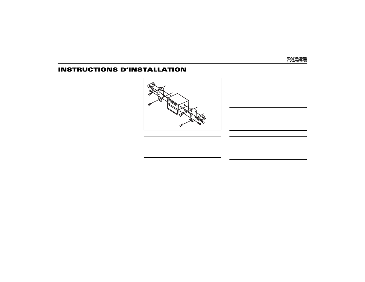 Instructions d’installation | Audiovox Jensen Phase Linear UMP9020 User Manual | Page 43 / 59