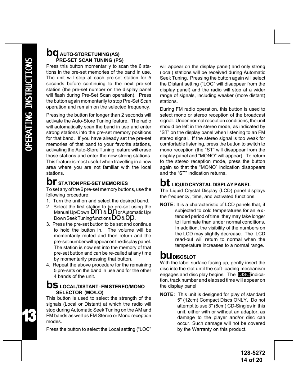 Audiovox ACD-32A User Manual | Page 14 / 20