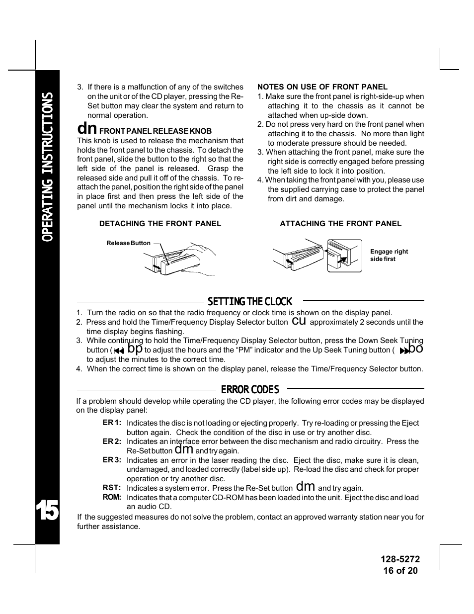 Audiovox ACD-32A User Manual | Page 16 / 20