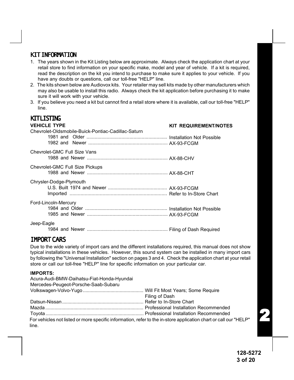 Audiovox ACD-32A User Manual | Page 3 / 20