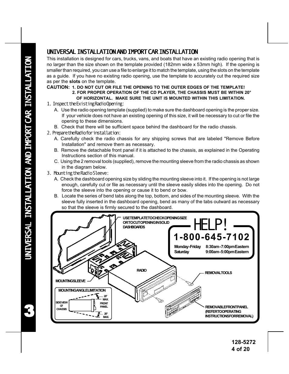 Help | Audiovox ACD-32A User Manual | Page 4 / 20