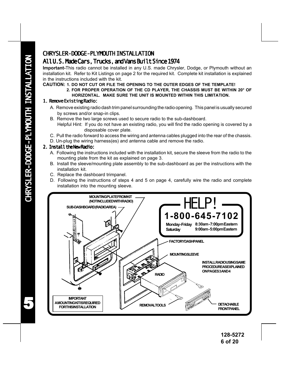 Help | Audiovox ACD-32A User Manual | Page 6 / 20