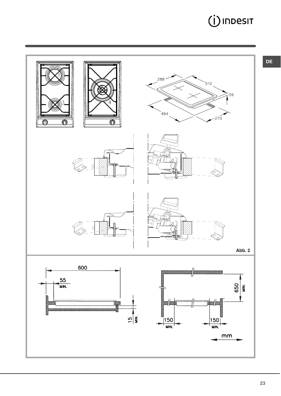 Indesit DP2GSIX User Manual | Page 23 / 68