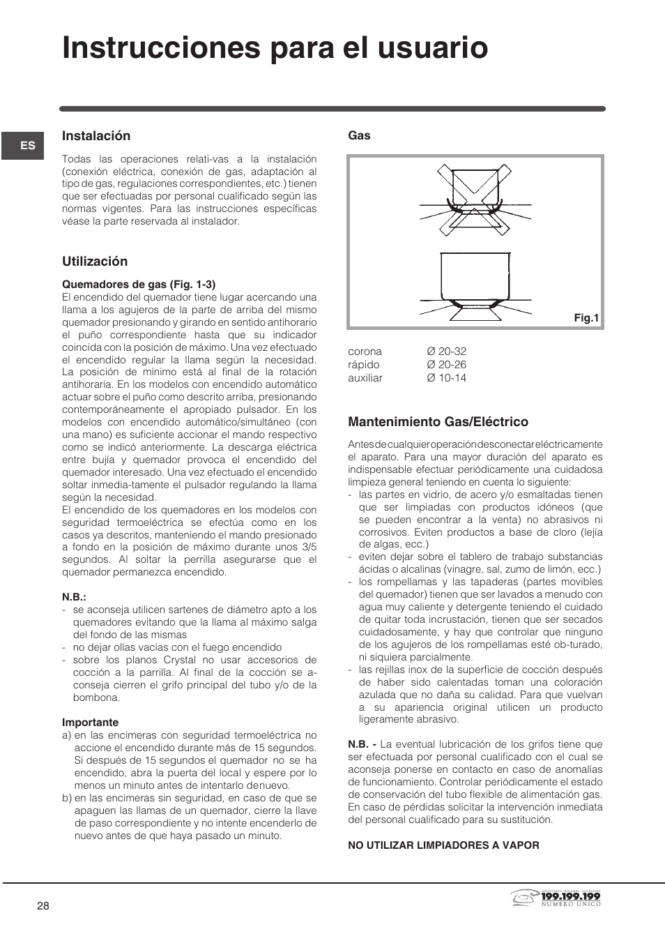 Instrucciones para el usuario | Indesit DP2GSIX User Manual | Page 28 / 68