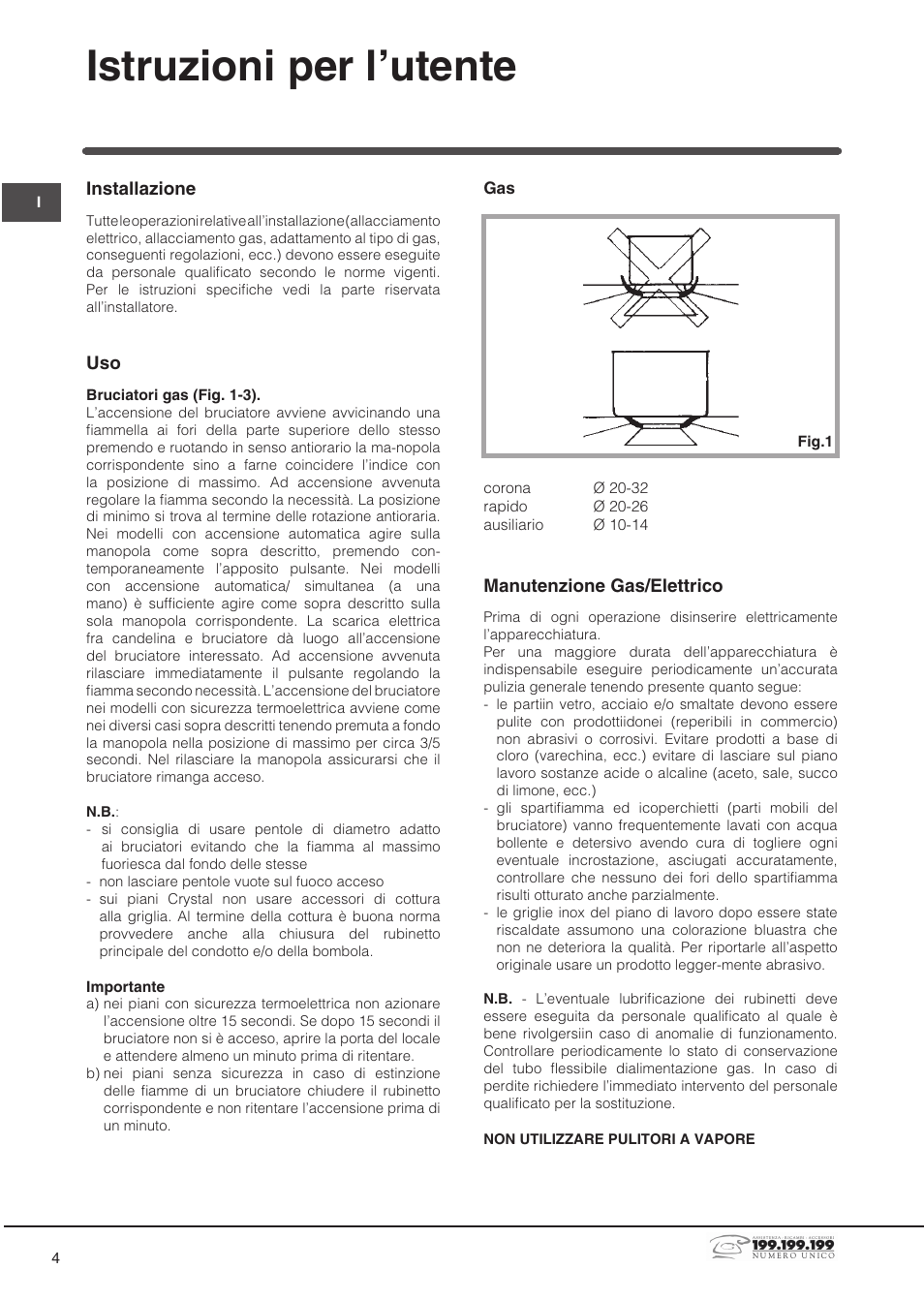 Istruzioni per l’utente | Indesit DP2GSIX User Manual | Page 4 / 68