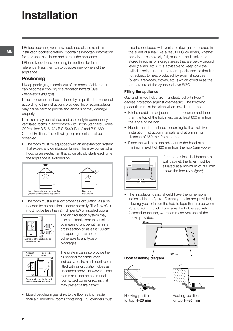 Installation, Positioning | Indesit IP641SCANUK User Manual | Page 2 / 12