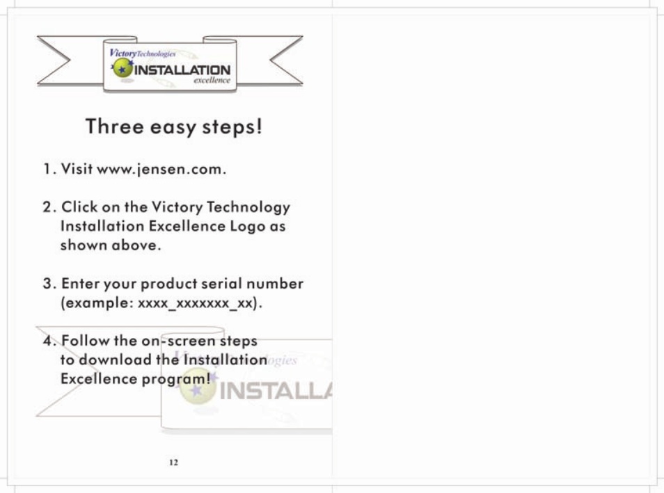 Three easy steps | Audiovox ACA250 User Manual | Page 8 / 8