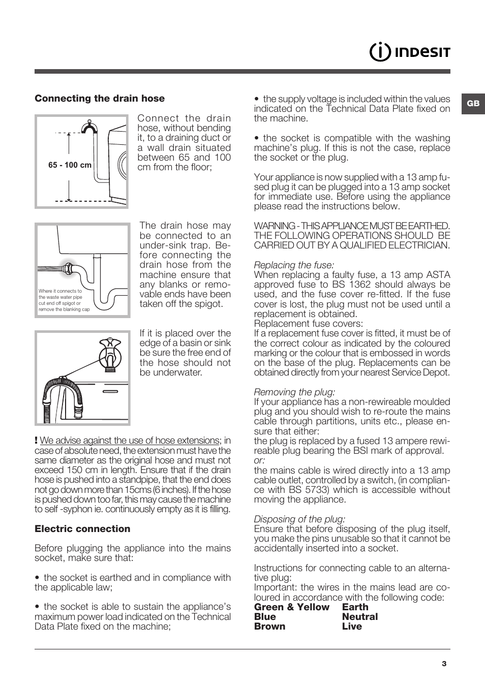 Indesit IWE7145BUKC User Manual | Page 3 / 16