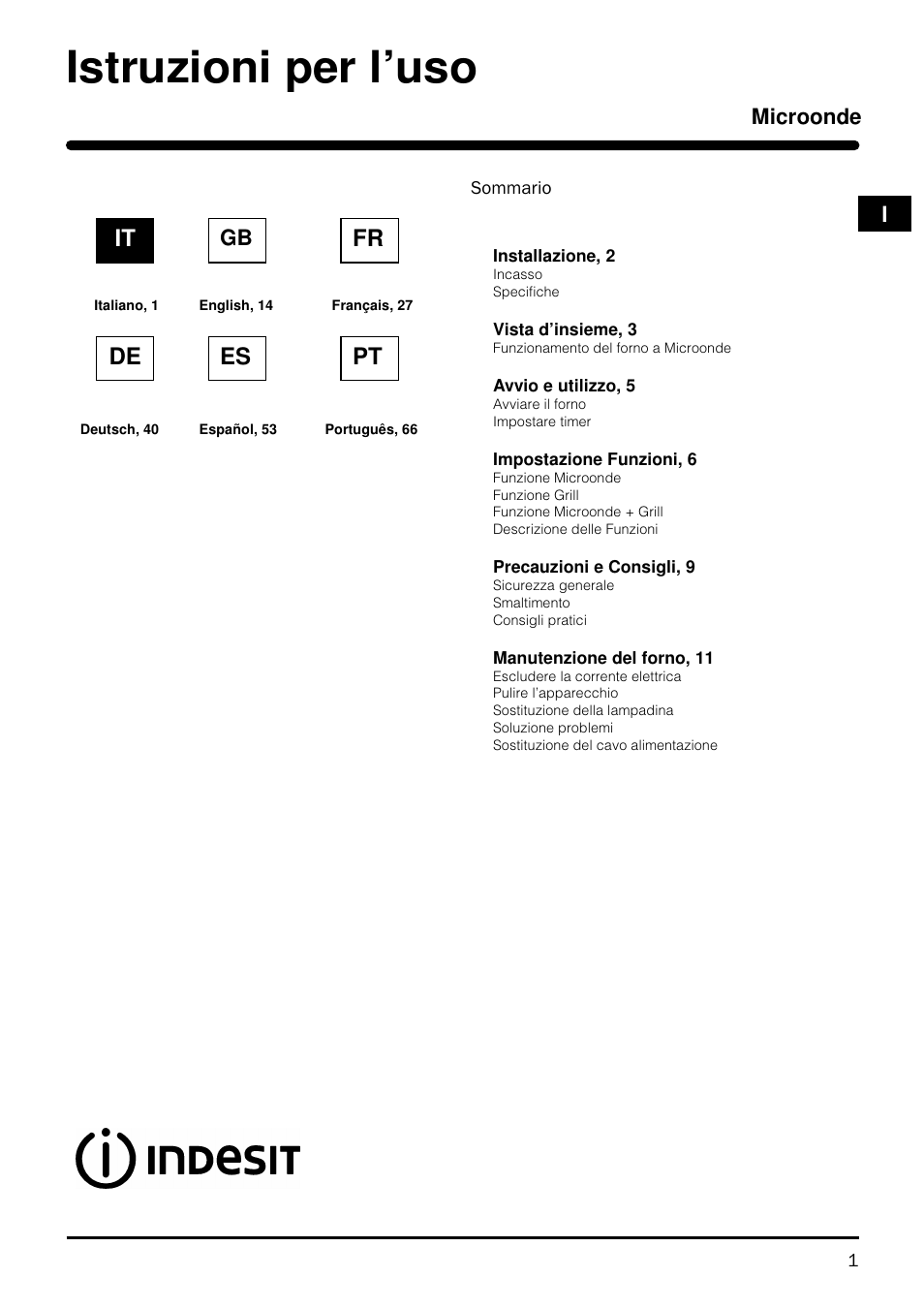 Indesit MWI121X User Manual | 80 pages