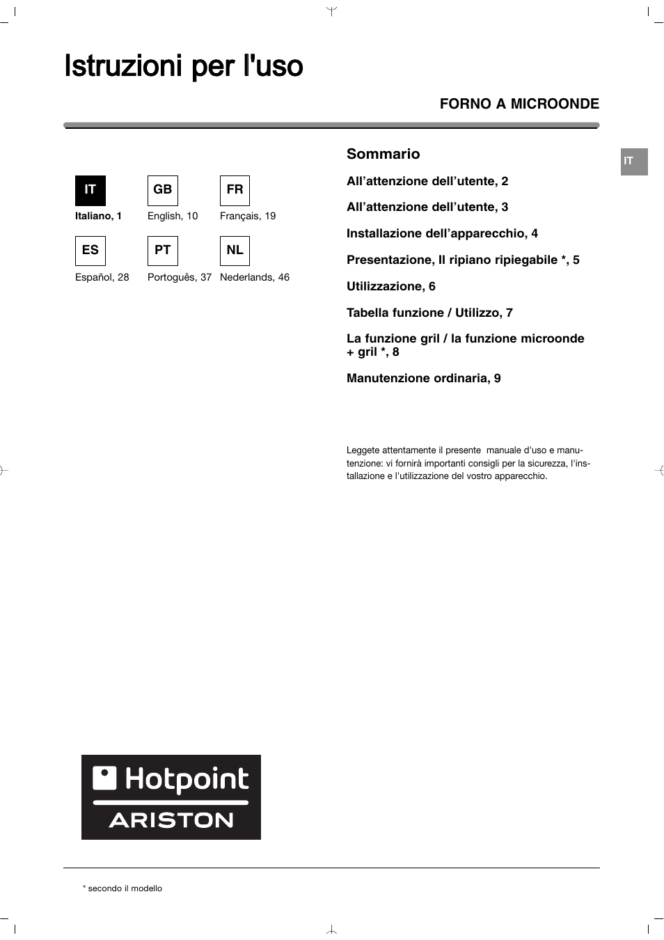 Indesit MWI212IXUK User Manual | 54 pages