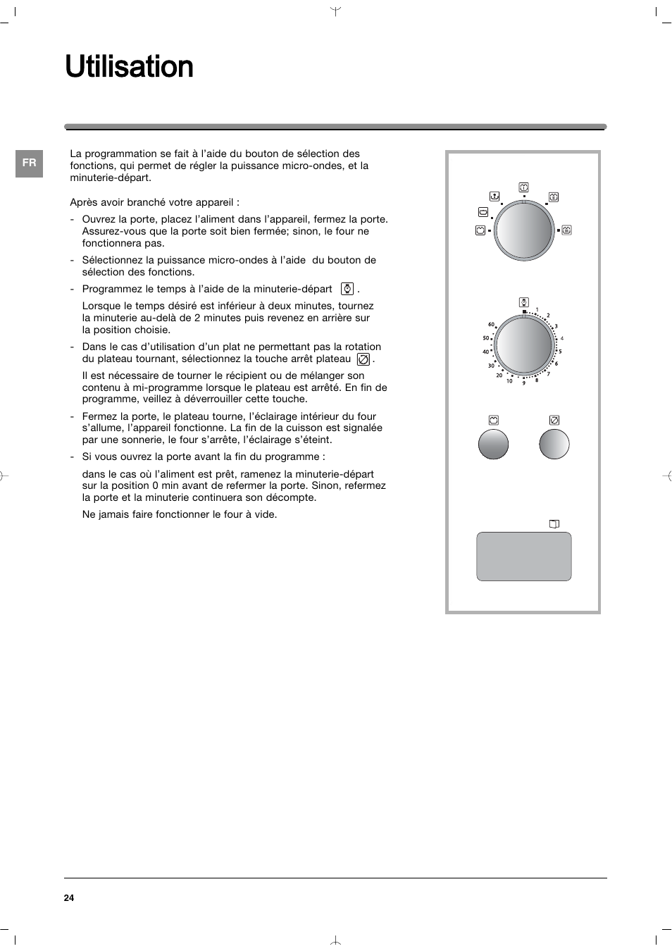 Utilisation | Indesit MWI212IXUK User Manual | Page 24 / 54