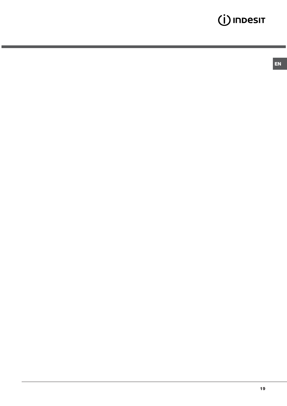 Indesit IDVA735 User Manual | Page 19 / 20