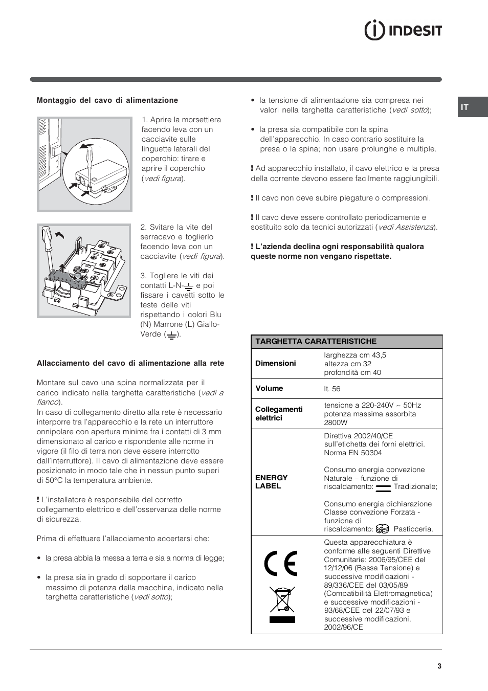 Indesit FIE76GPK-AIX User Manual | Page 3 / 60