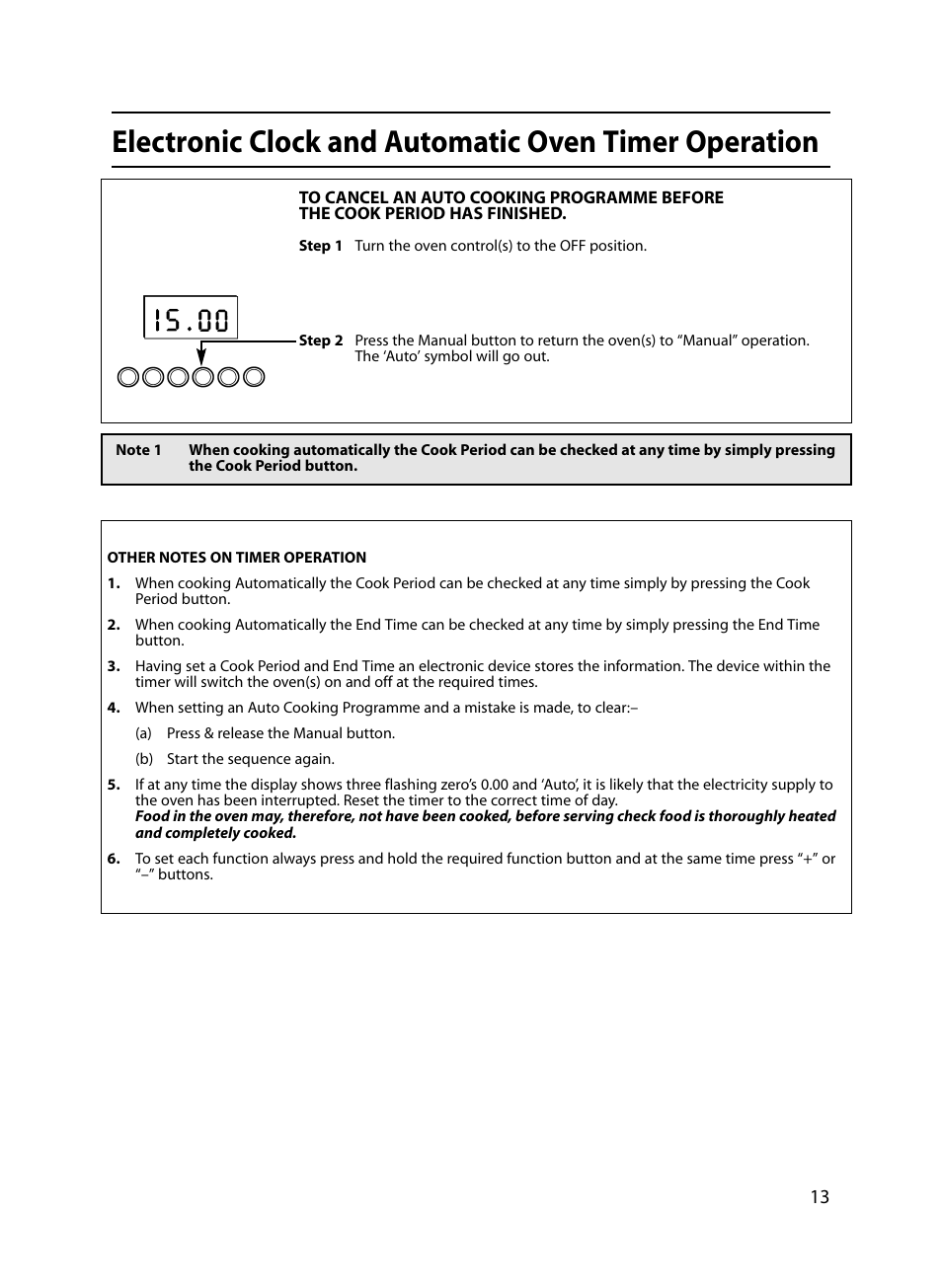 Indesit FIU20 MK2 17-09-07 onwards User Manual | Page 13 / 36