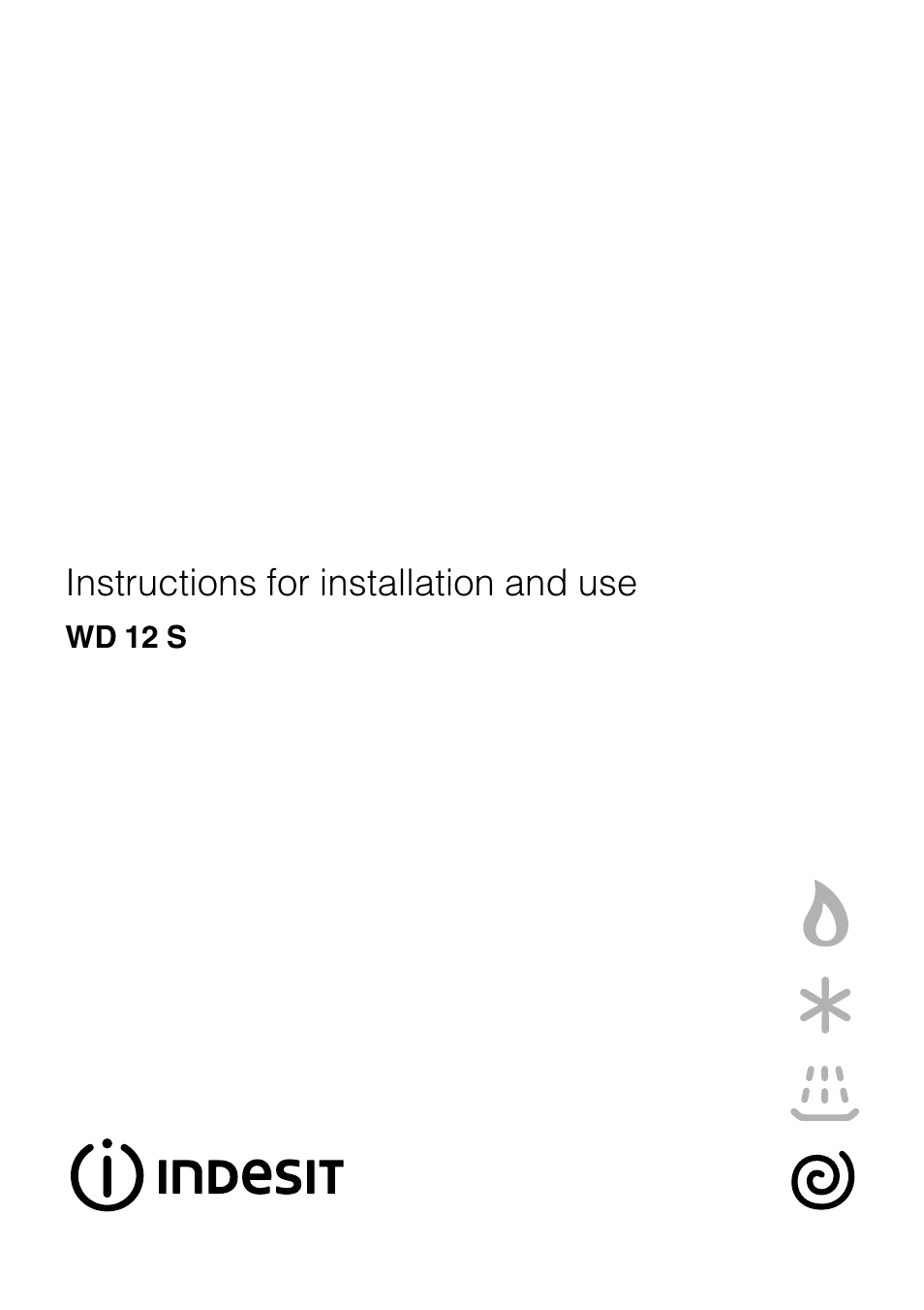 Indesit WD12S User Manual | 20 pages