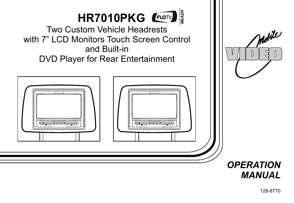 Audiovox Mobile Video 128-8770 User Manual | 52 pages