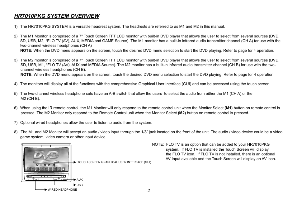 Hr7010pkg system overview | Audiovox Mobile Video 128-8770 User Manual | Page 5 / 52