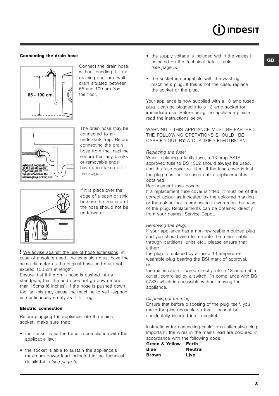 Indesit IWE7168B User Manual | Page 3 / 16
