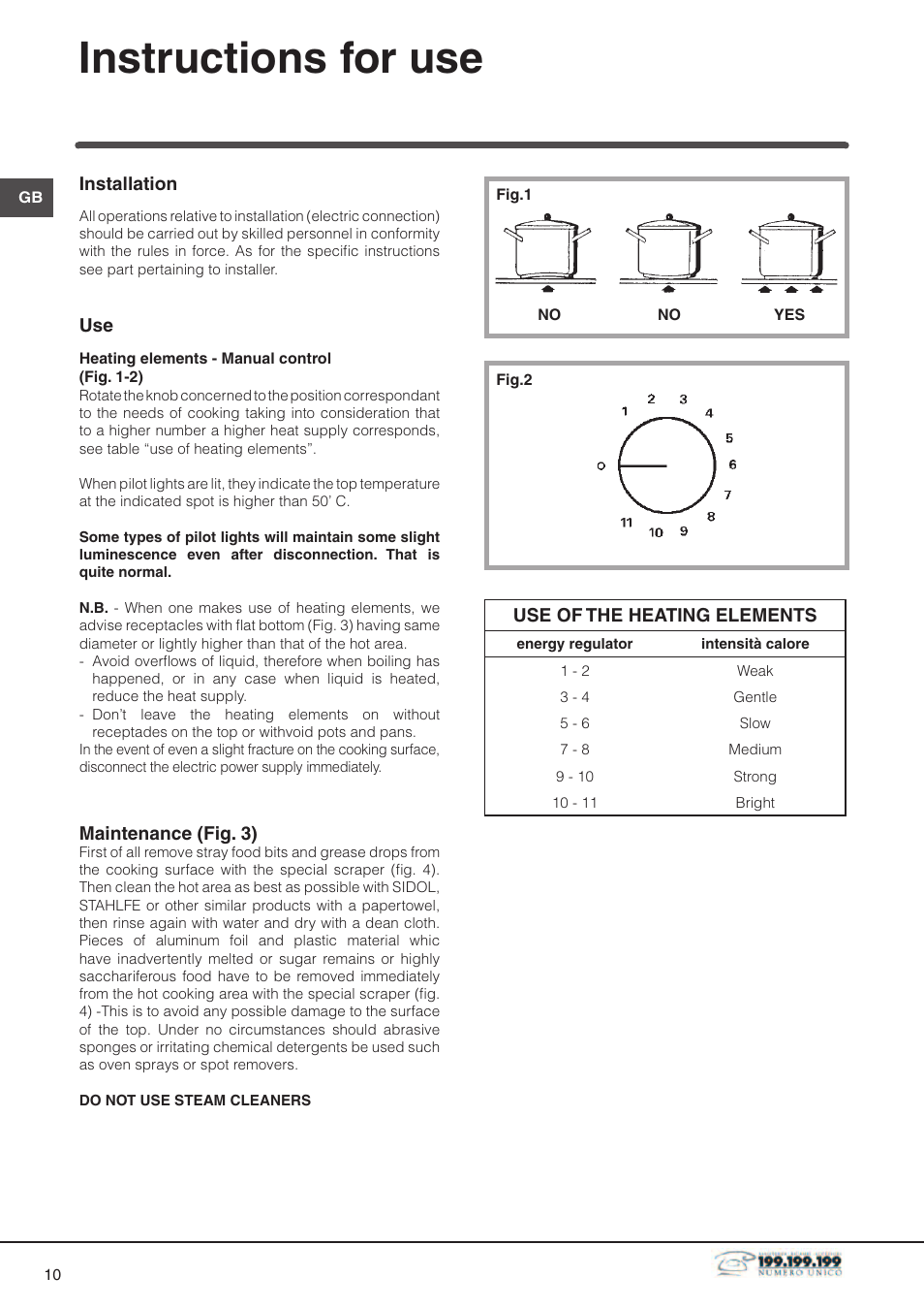 Instructions for use | Indesit DP2RIX User Manual | Page 10 / 52