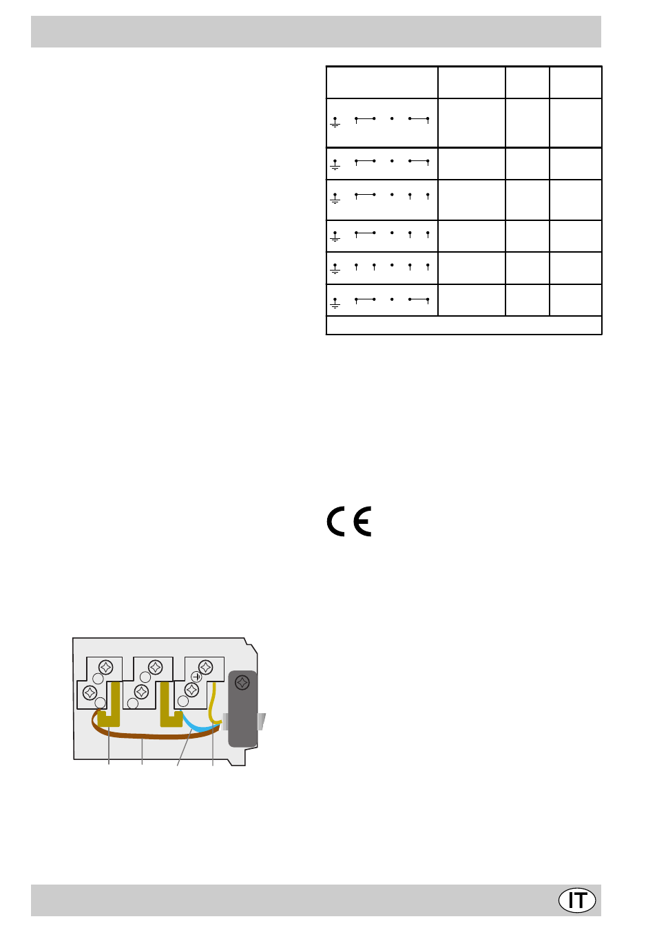 Caratteristiche tecniche, Collegamento elettrico, Importante | Indesit MK64R User Manual | Page 11 / 48