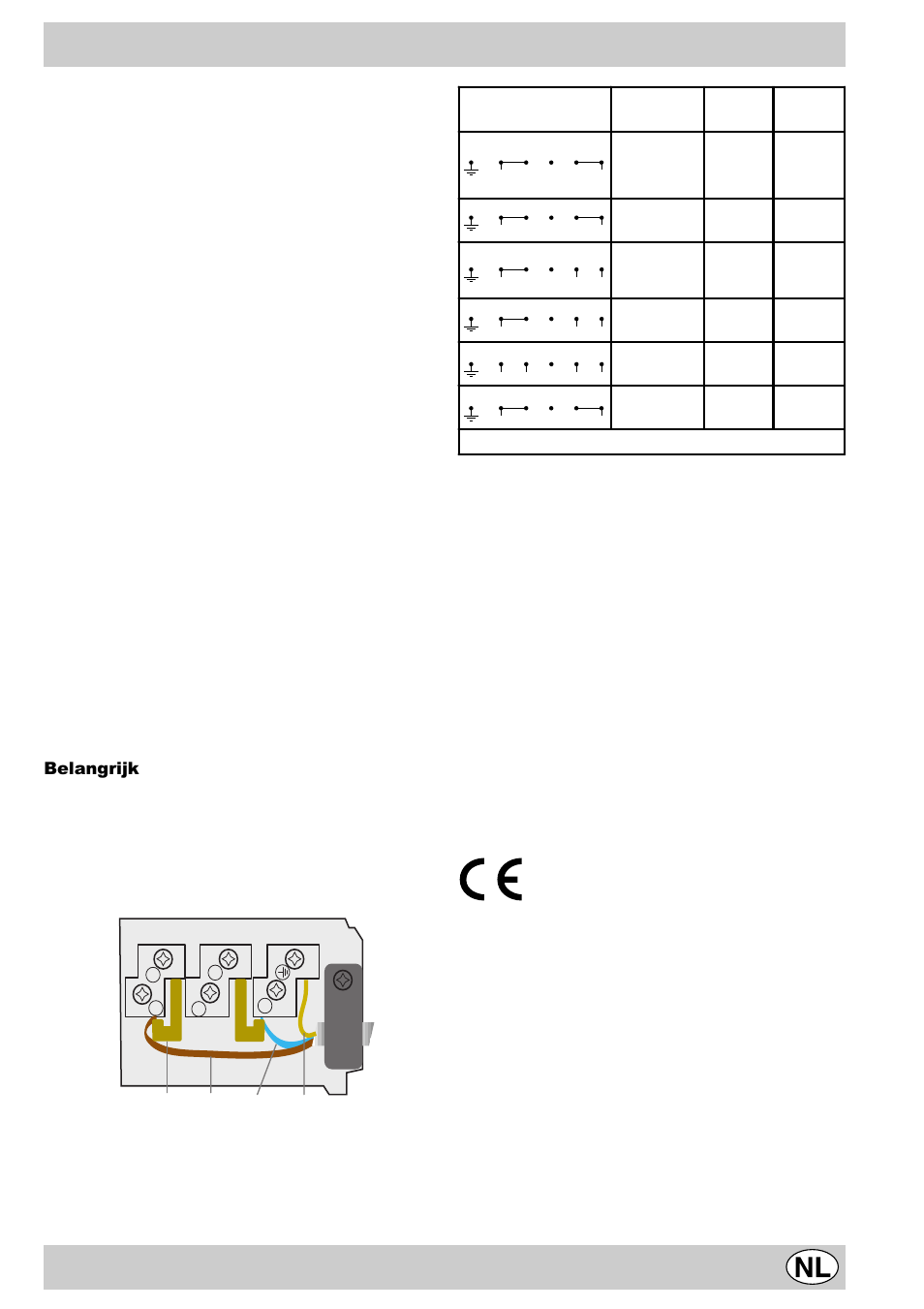 Technische gegevens, Elektrische aansluiting, Belangrijk | Indesit MK64R User Manual | Page 41 / 48