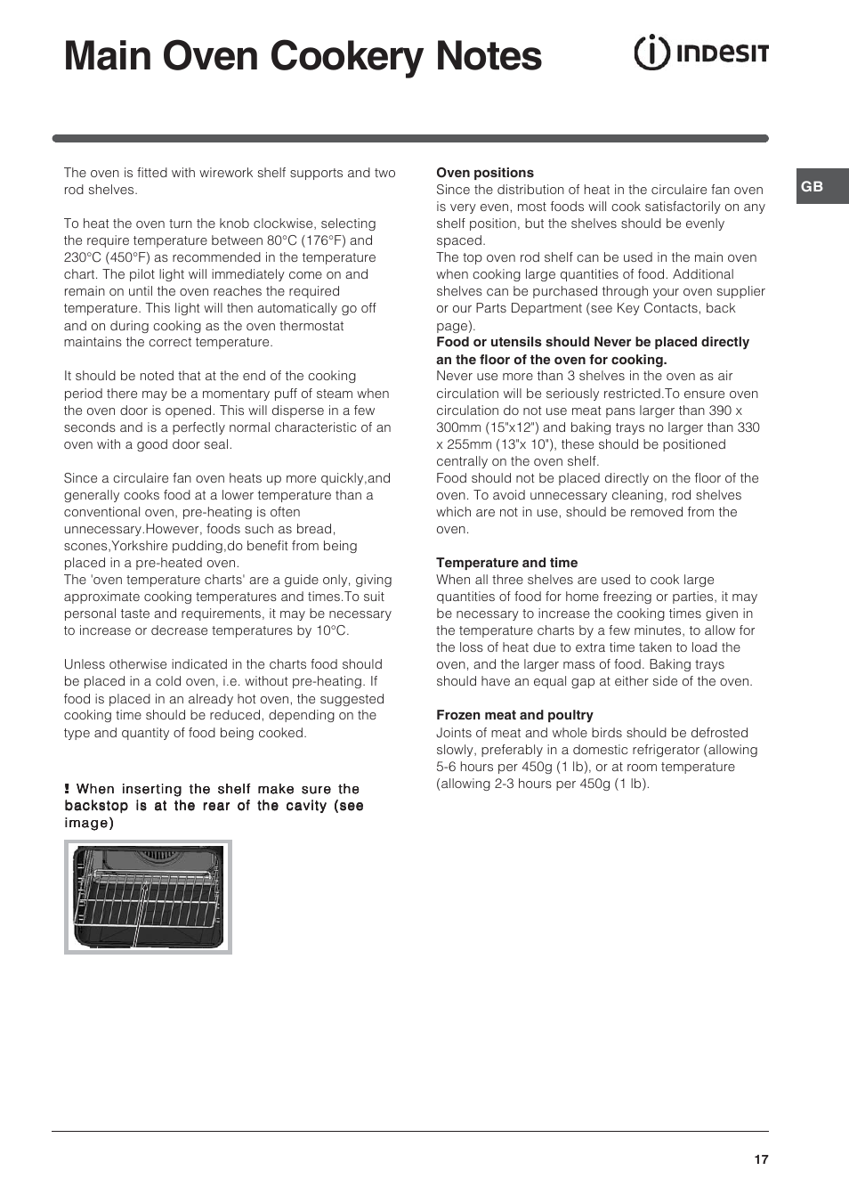 Indesit KDP60CS User Manual | Page 17 / 28