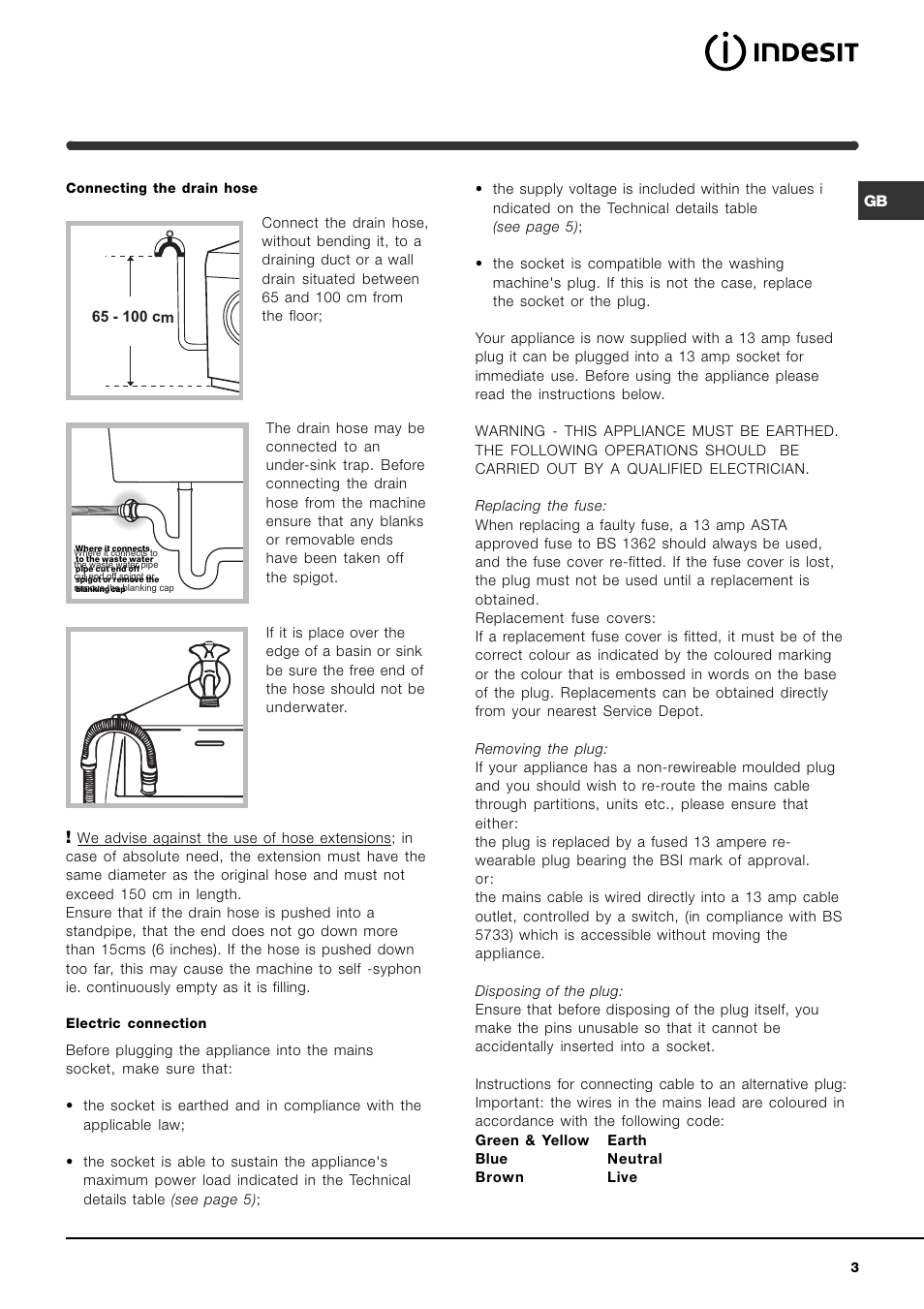 Indesit WIXXE127 Italian built variant User Manual | Page 3 / 16