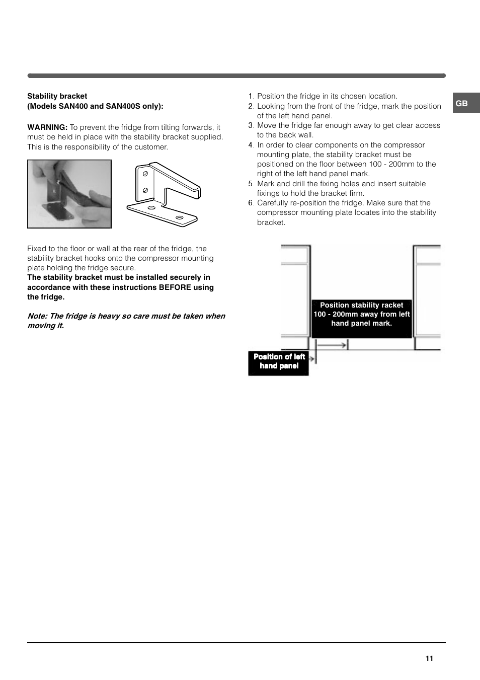 Indesit SAN400 I GB F D NL ES User Manual | Page 11 / 48