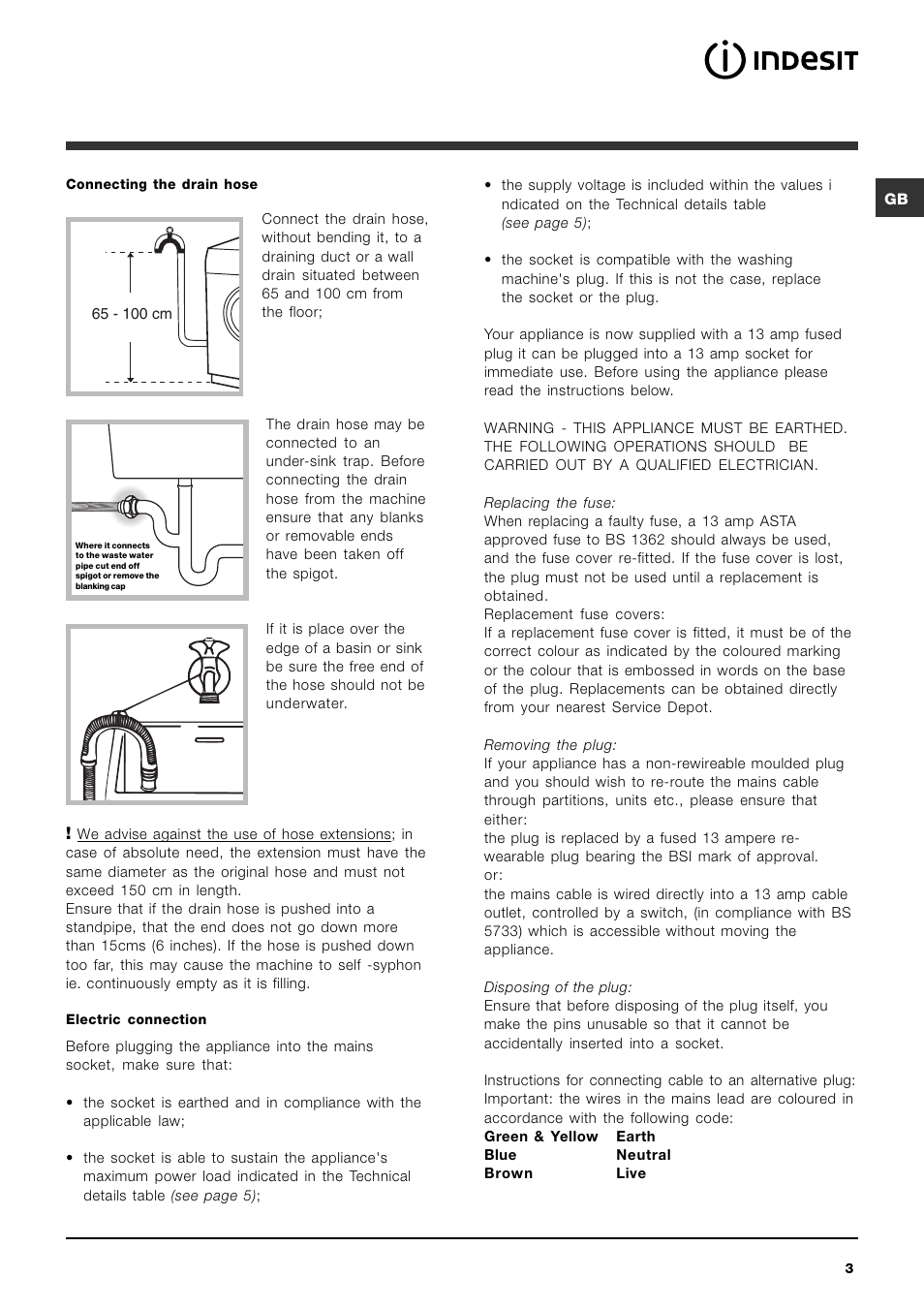 Indesit IWC6125S User Manual | Page 3 / 16