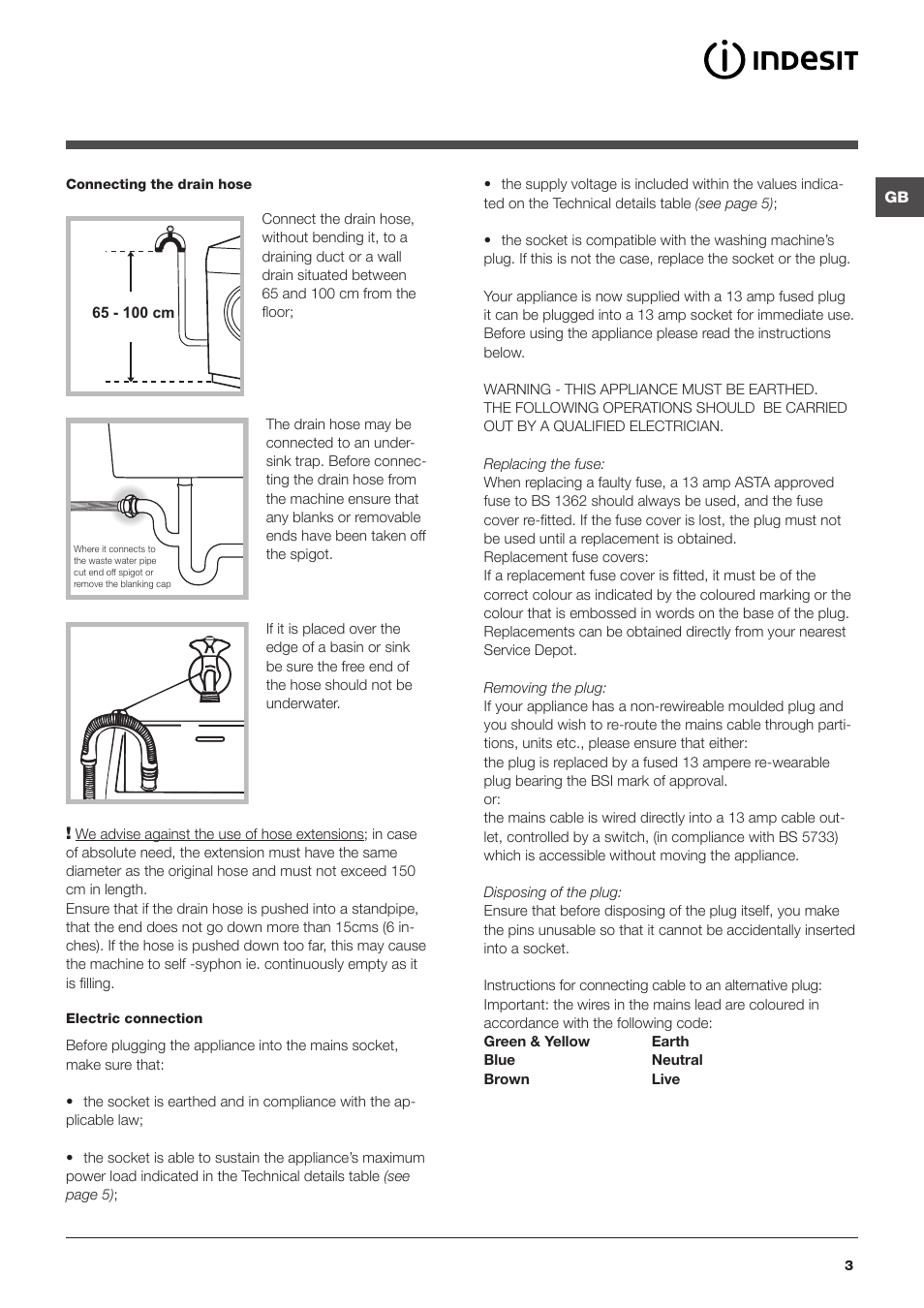 Indesit IWD5123UKE User Manual | Page 3 / 16