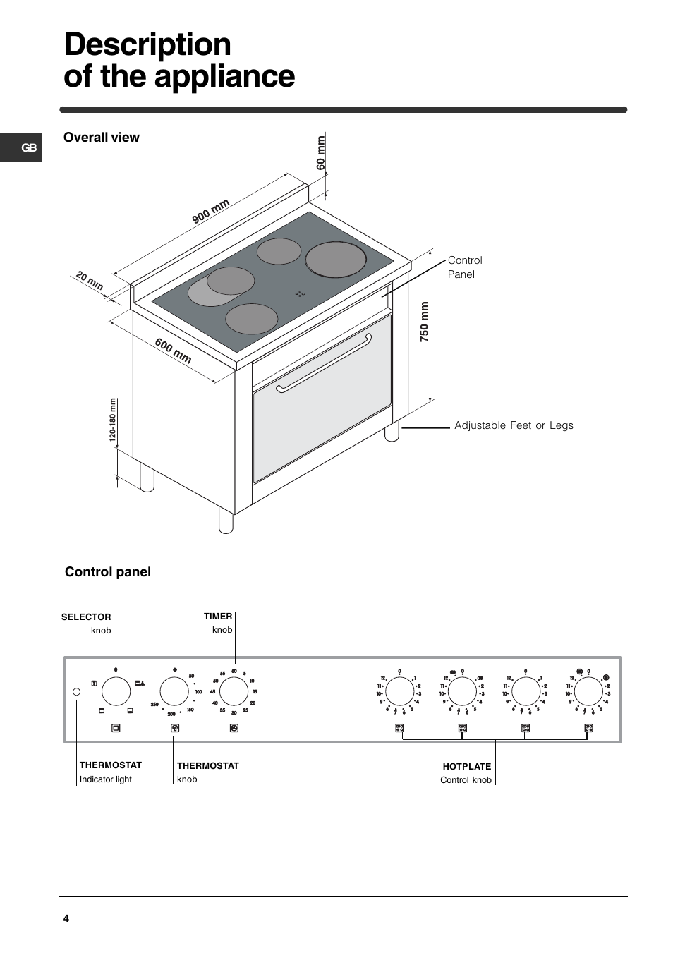 Description of the appliance | Indesit KP9C11SX-G User Manual | Page 4 / 12
