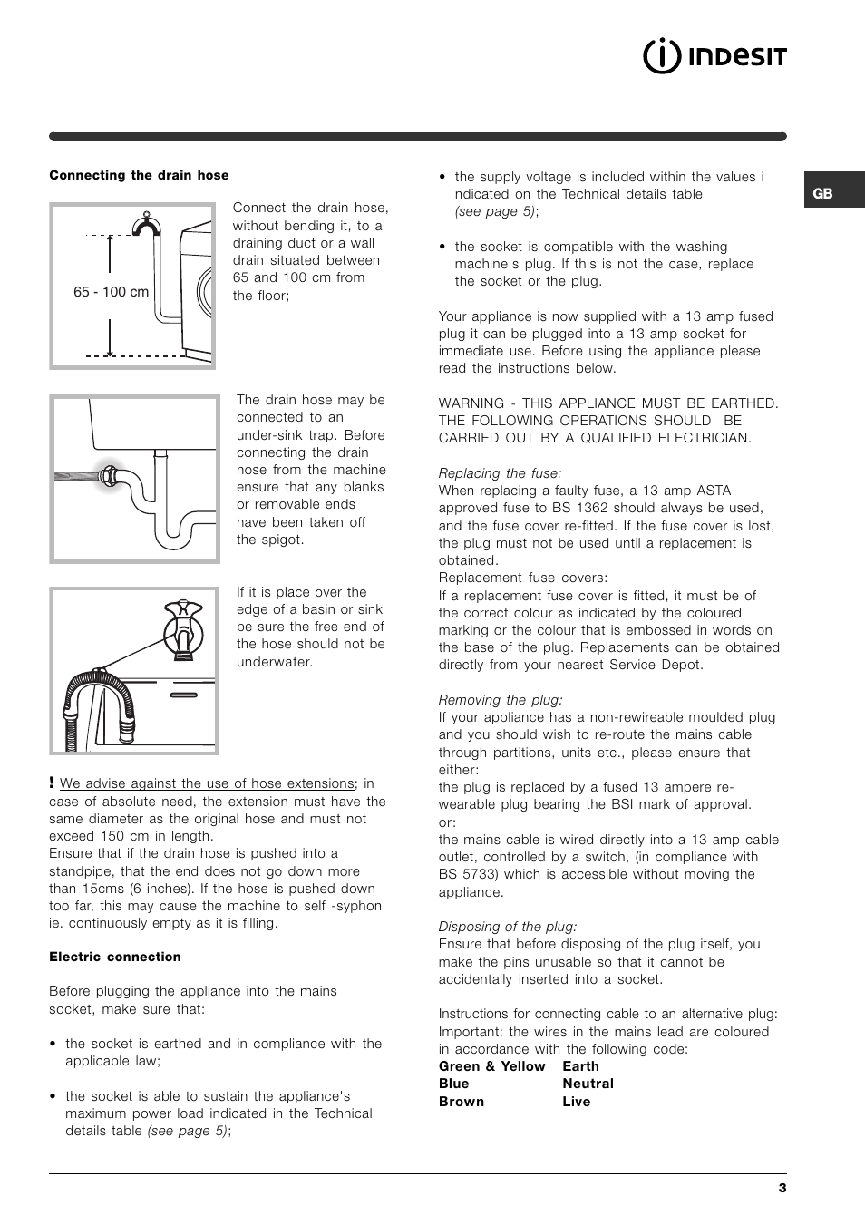 Indesit SIXL145S User Manual | Page 3 / 16