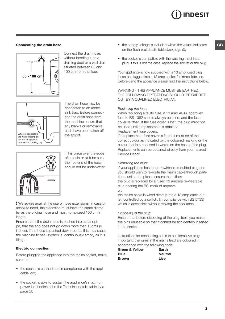 Indesit PWC8148W User Manual | Page 3 / 16