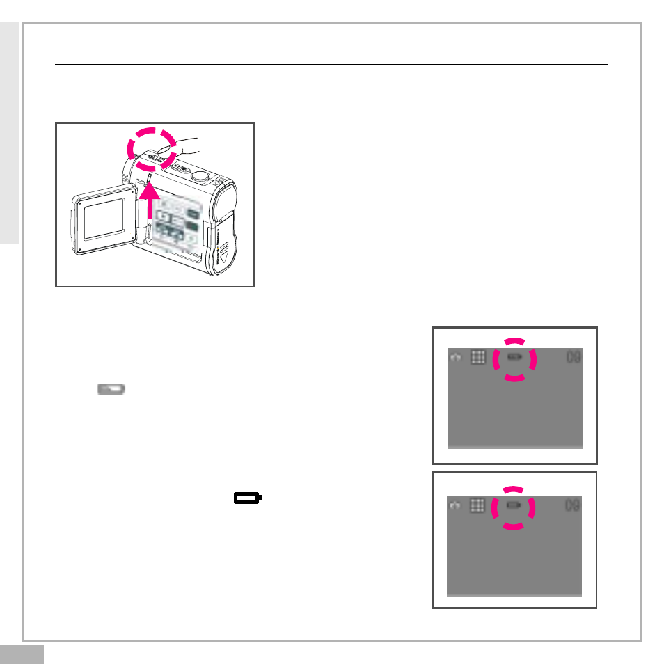 Power power on/off, Power low | Audiovox DC500 User Manual | Page 6 / 39