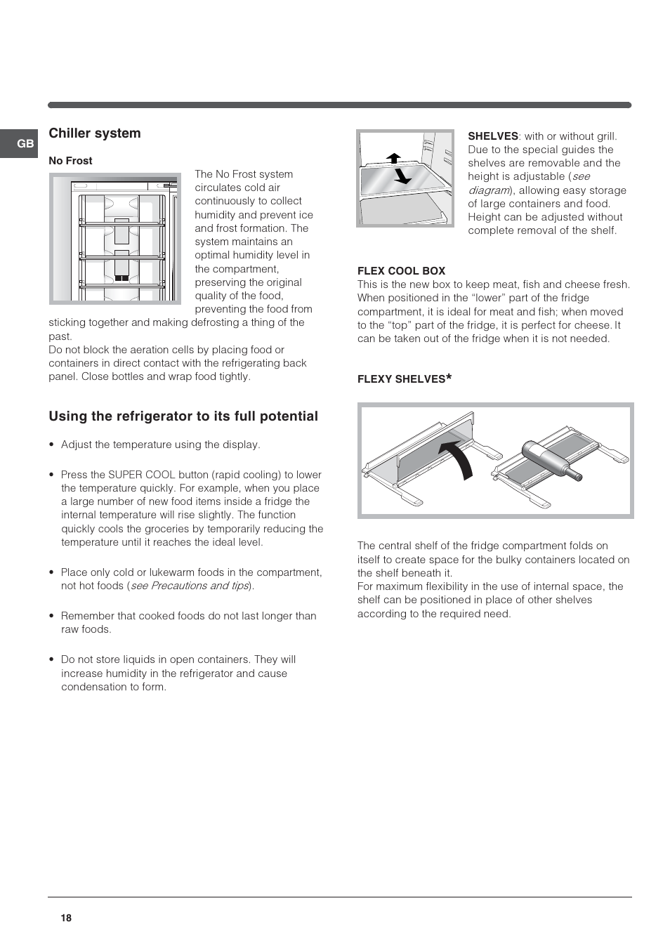 Chiller system, Using the refrigerator to its full potential | Indesit PBAA34NFXD User Manual | Page 6 / 12