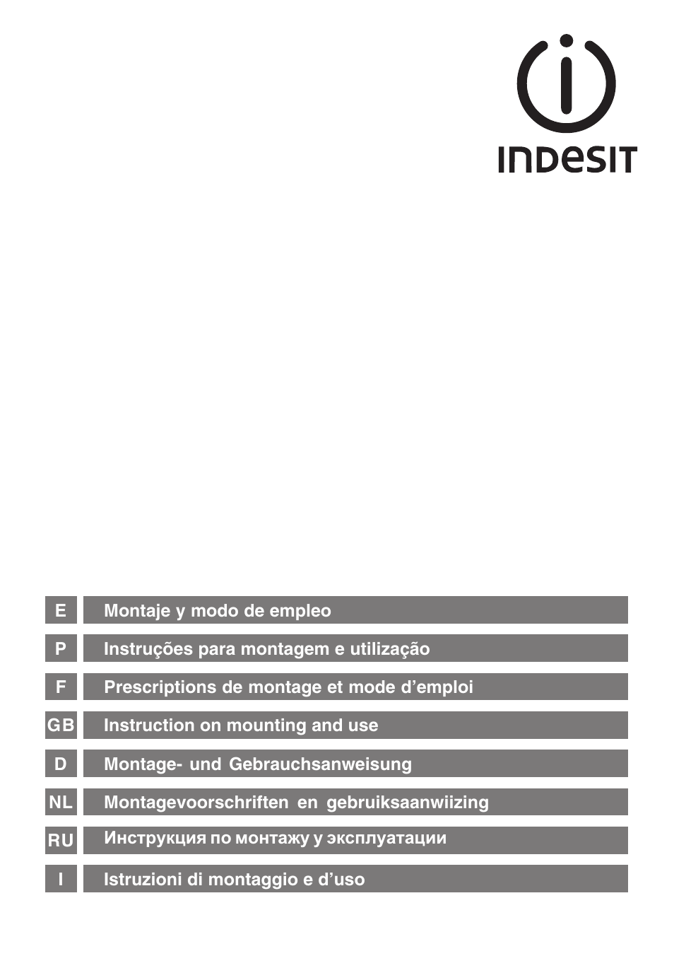 Indesit H161WH User Manual | 16 pages