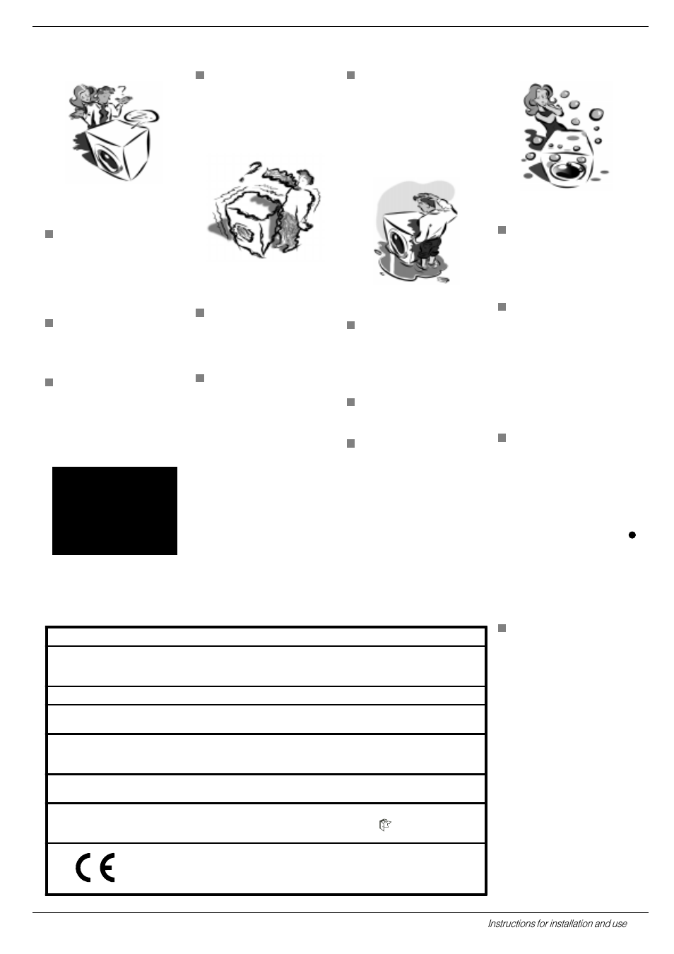 Technical characteristics | Indesit WD12XUK User Manual | Page 11 / 20