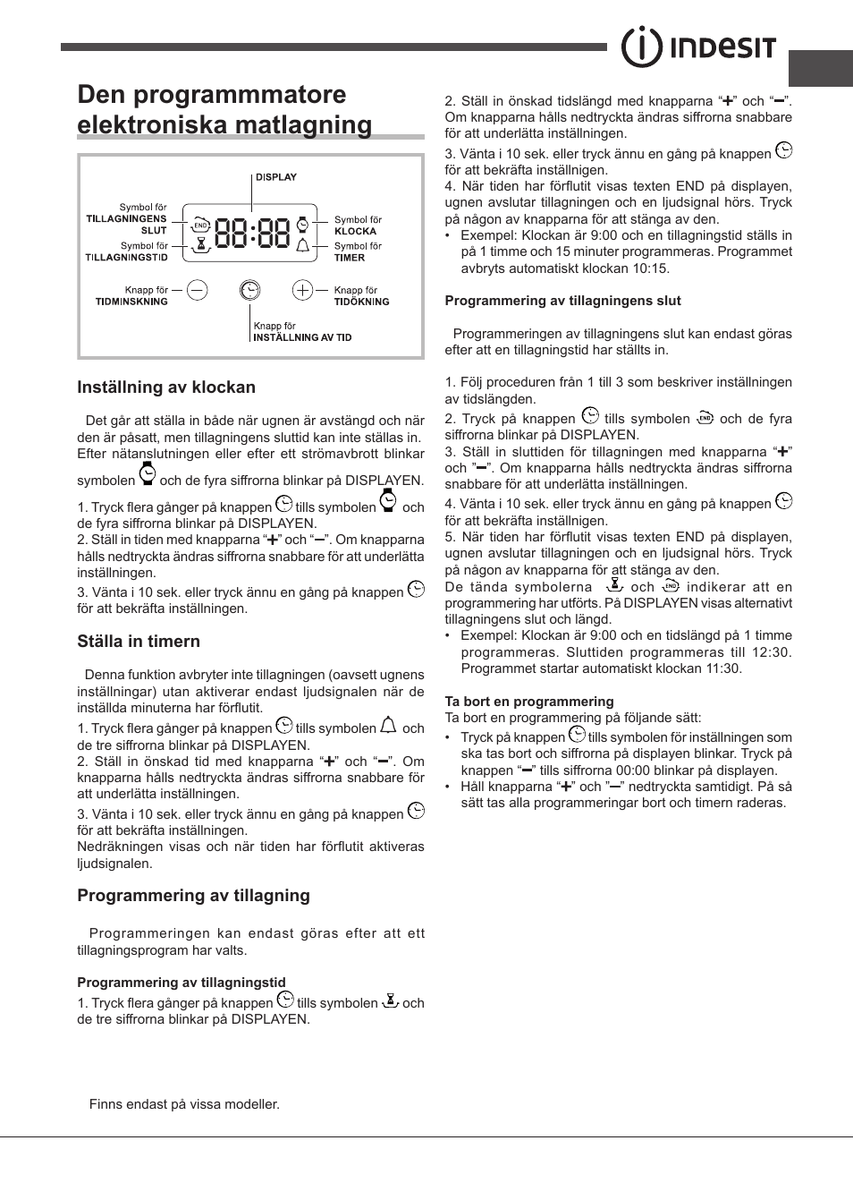 Den programmmatore elektroniska matlagning | Indesit FIM-832J-K.A-IX-(PL) User Manual | Page 61 / 64