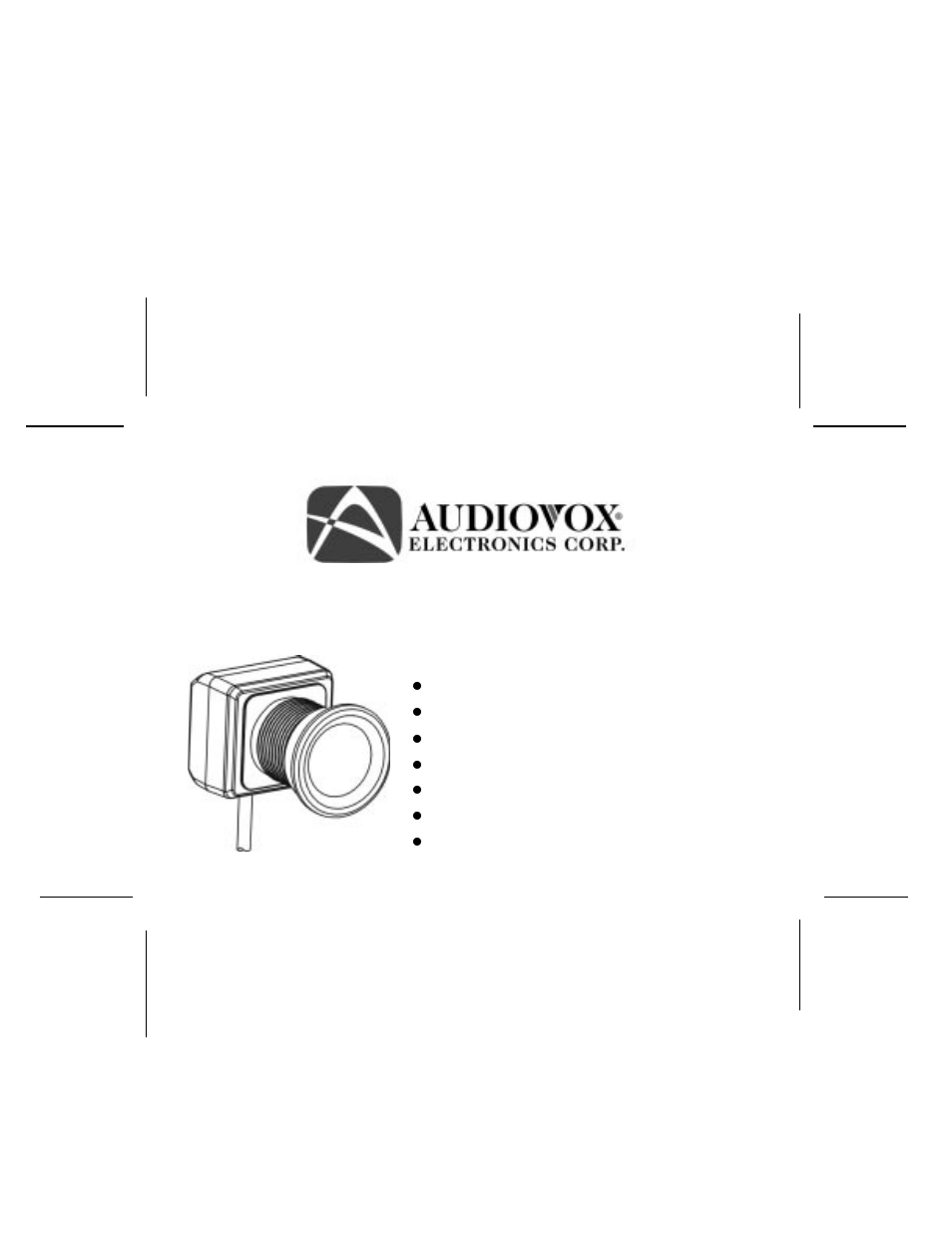 Audiovox CCDF User Manual | 12 pages